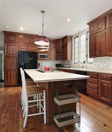 black or stainless steel appliances with oak cabinets|kitchen remodels with oak cabinets.